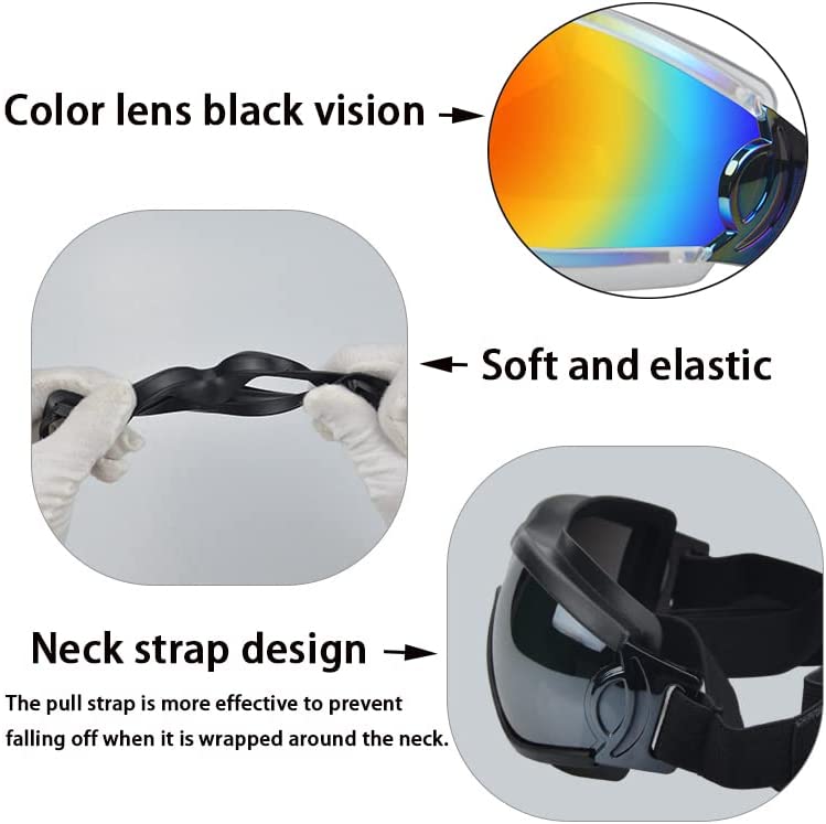 Bargain Mart - UV Protection Wind Protection Dust Protection Fog Protection Dog Glasses,Adjustable Strap Dog Goggles