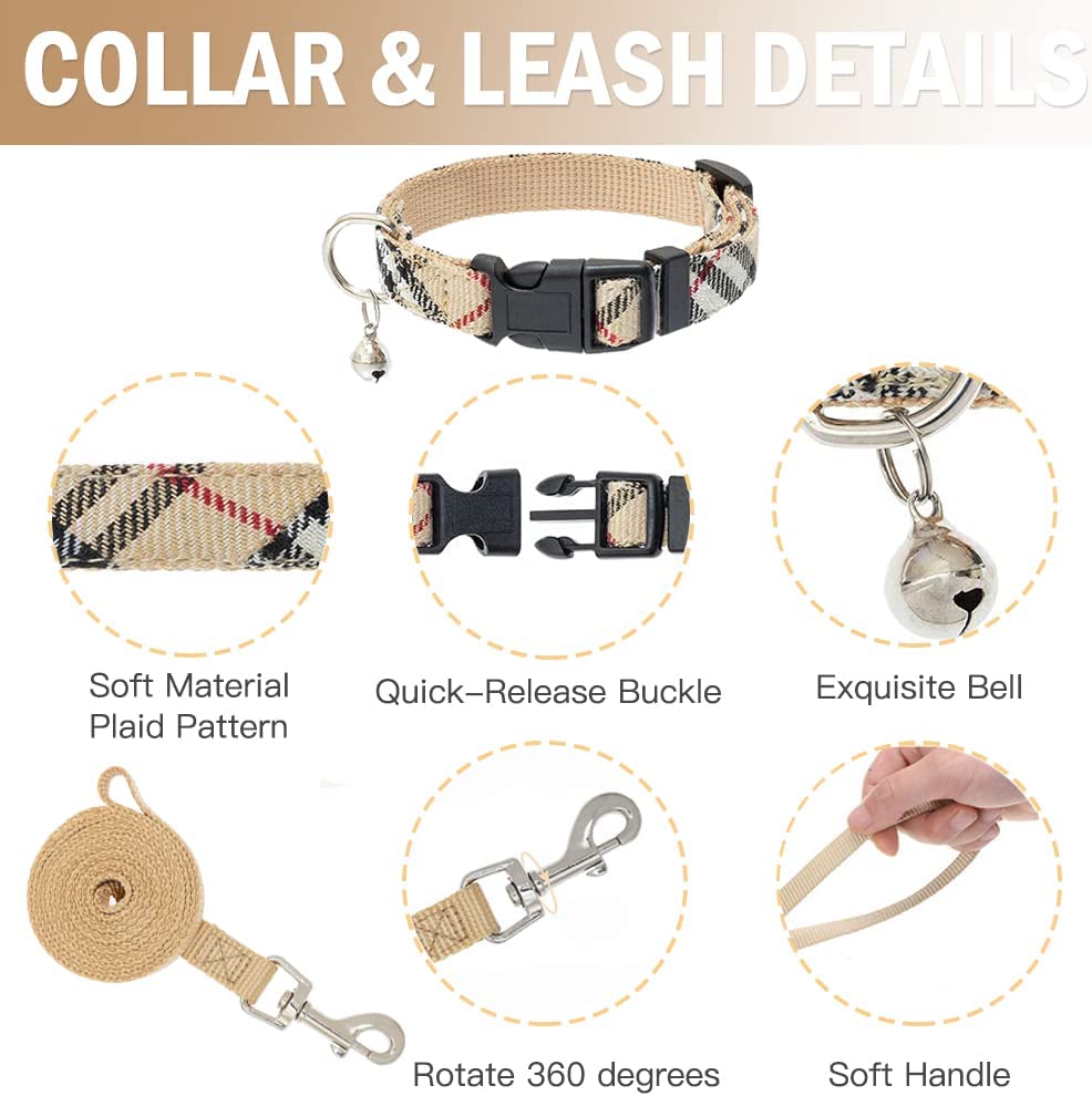 Bargain Mart - Puppy Training Adjustable Pet Harness Collar and Leash Set for Small Dogs Puppy