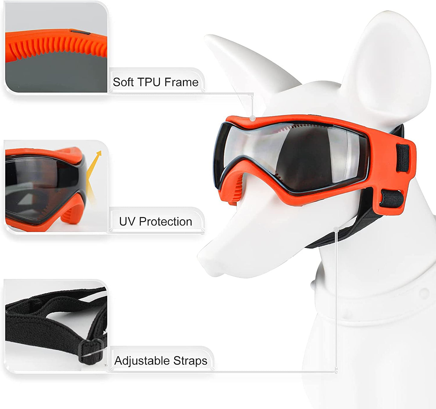 Bargain Mart - Best Googles with UV Protection Puppy Goggles Windproof Anti fog Pet Sunglasses