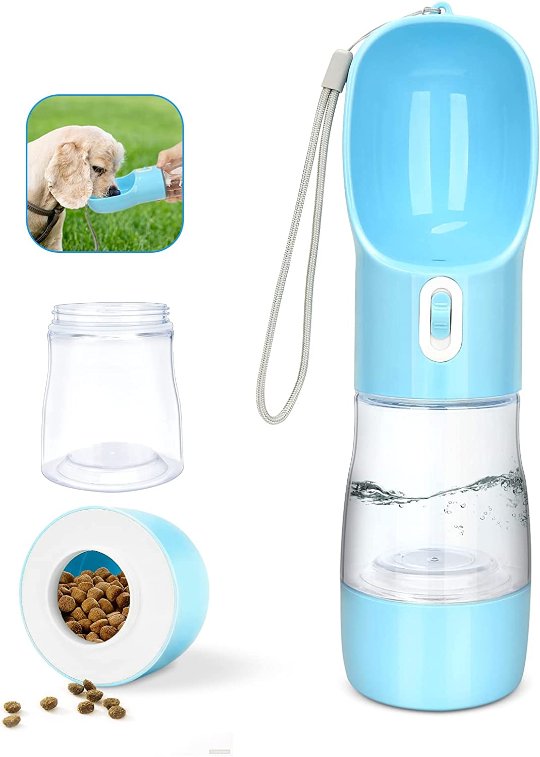 Bargain Mart - Portable Pet Water Bottle Leak Proof Dog Water Dispenser and Food, Lightweight