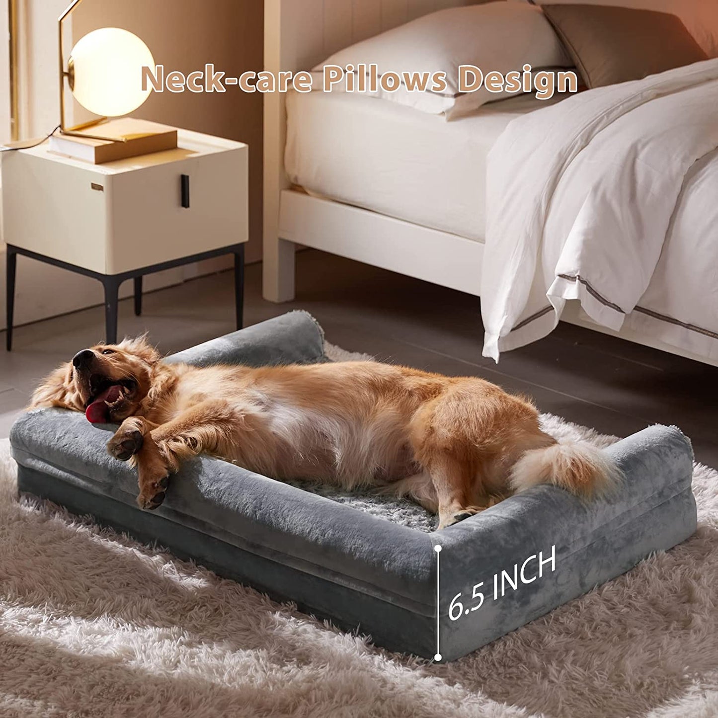 Bargain Mart - Orthopedic Dog Bed With Back Support