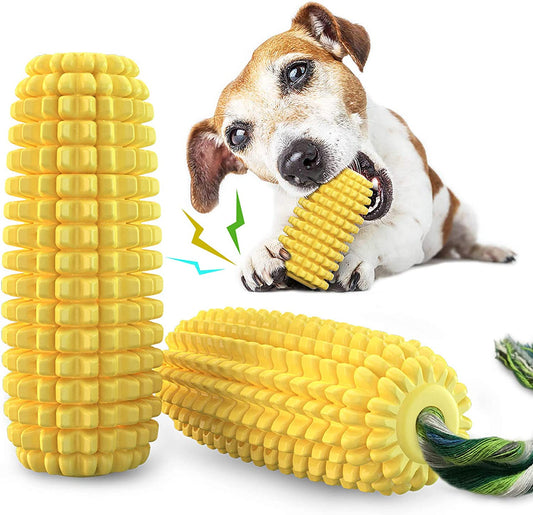 Bargain Mart - Teeth Interactive Corn Puppy Toothbrush Clean Toys, Dog Toys Aggressive Chewers For All Breed