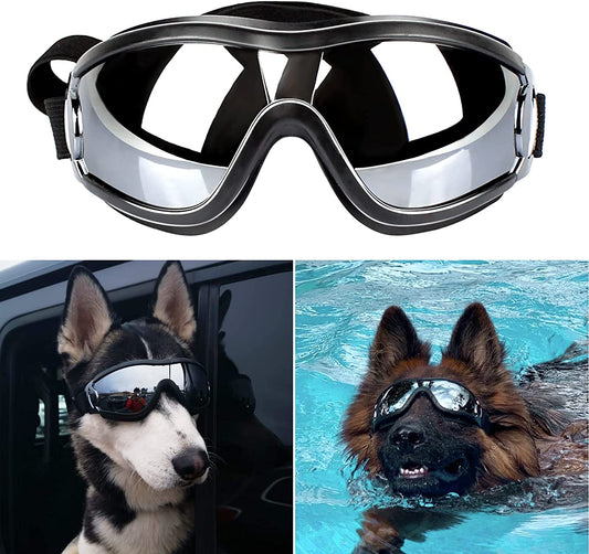 Bargain Mart - Dog Goggles Adjustable Strap for Travel Skiing and Anti-Fog