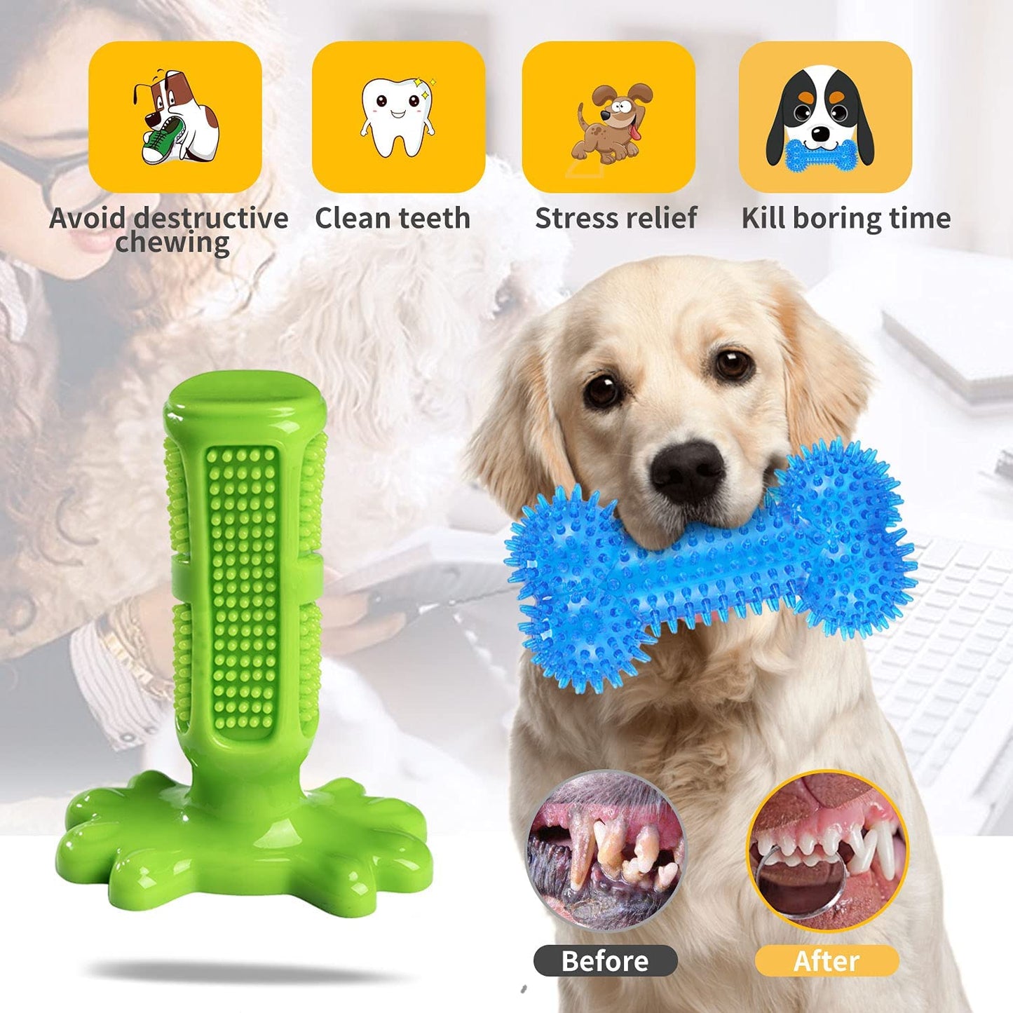 Bargain Mart - 20 Pack Puppies Teething Chew Toys for Boredom, Pet Dog Chew Toys with Rope Toys