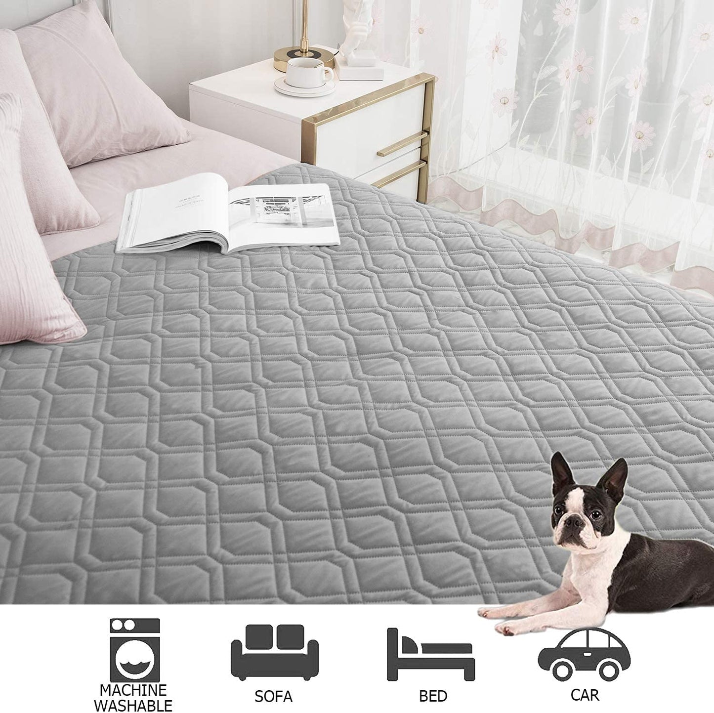 Bargain Mart - Waterproof Dog Bed Cover, Blanket for Furniture Bed Couch Sofa Reversible