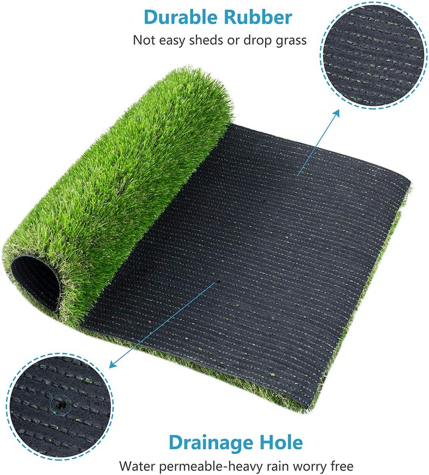 Bargain Mart - Dog Pee Pads, Professional Dog Poop Training Rug, Large Dog Grass Mat with Drainage Holes, Pet Turf Indoor Outdoor Flooring Fake Grass Doormat