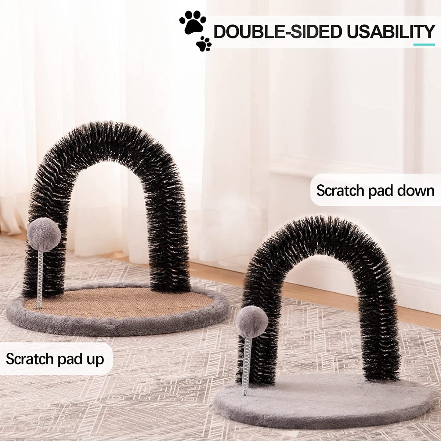 Bargain Mart - Kitten Scratching Posts with Cat Arch Self Groomer Massager