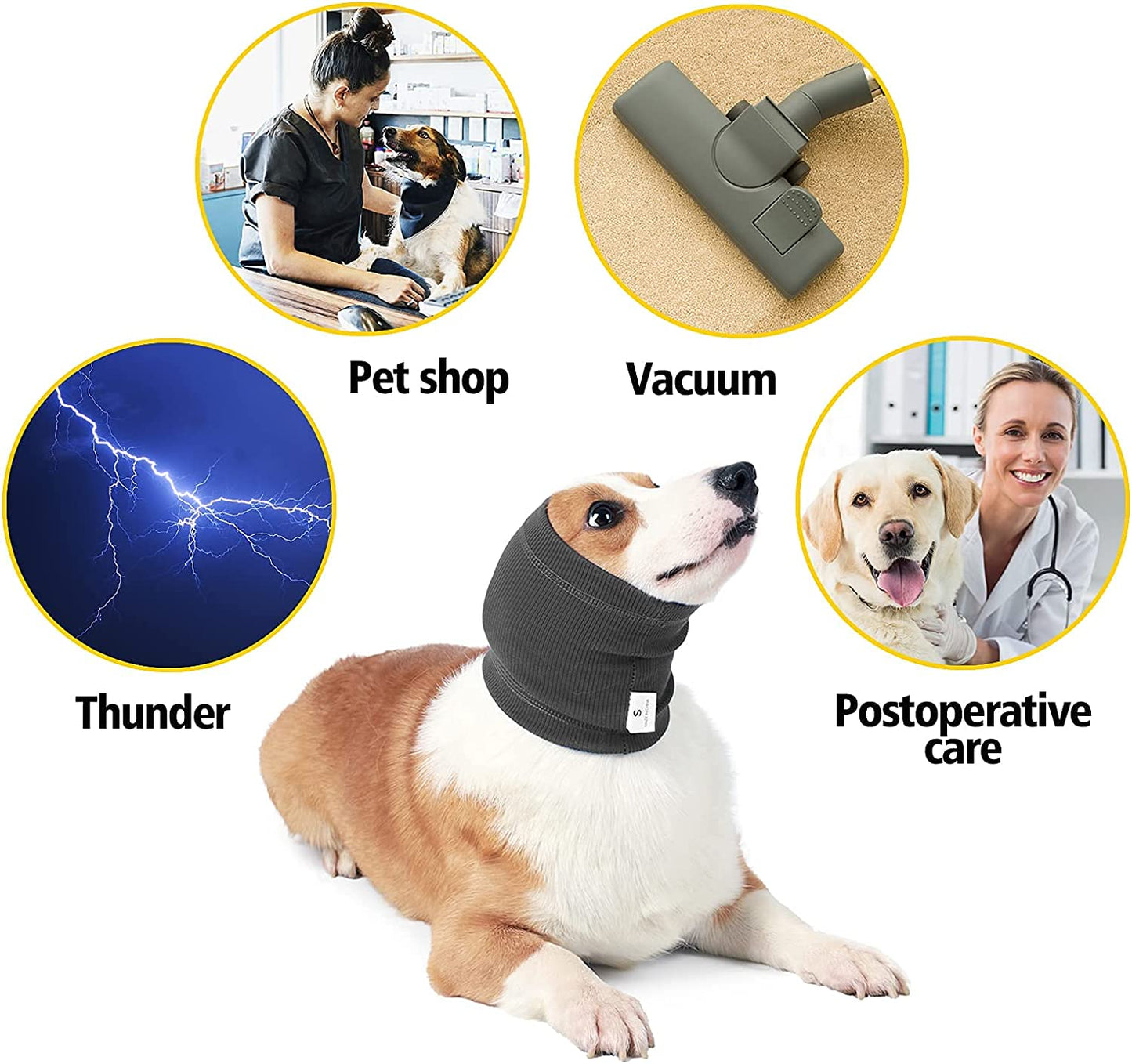 Bargain Mart - Keep Your Pet Calm with Quiet Ears for Dogs Hats Hoodies Dog's Ear Muffs Headband Noise Ear Protection