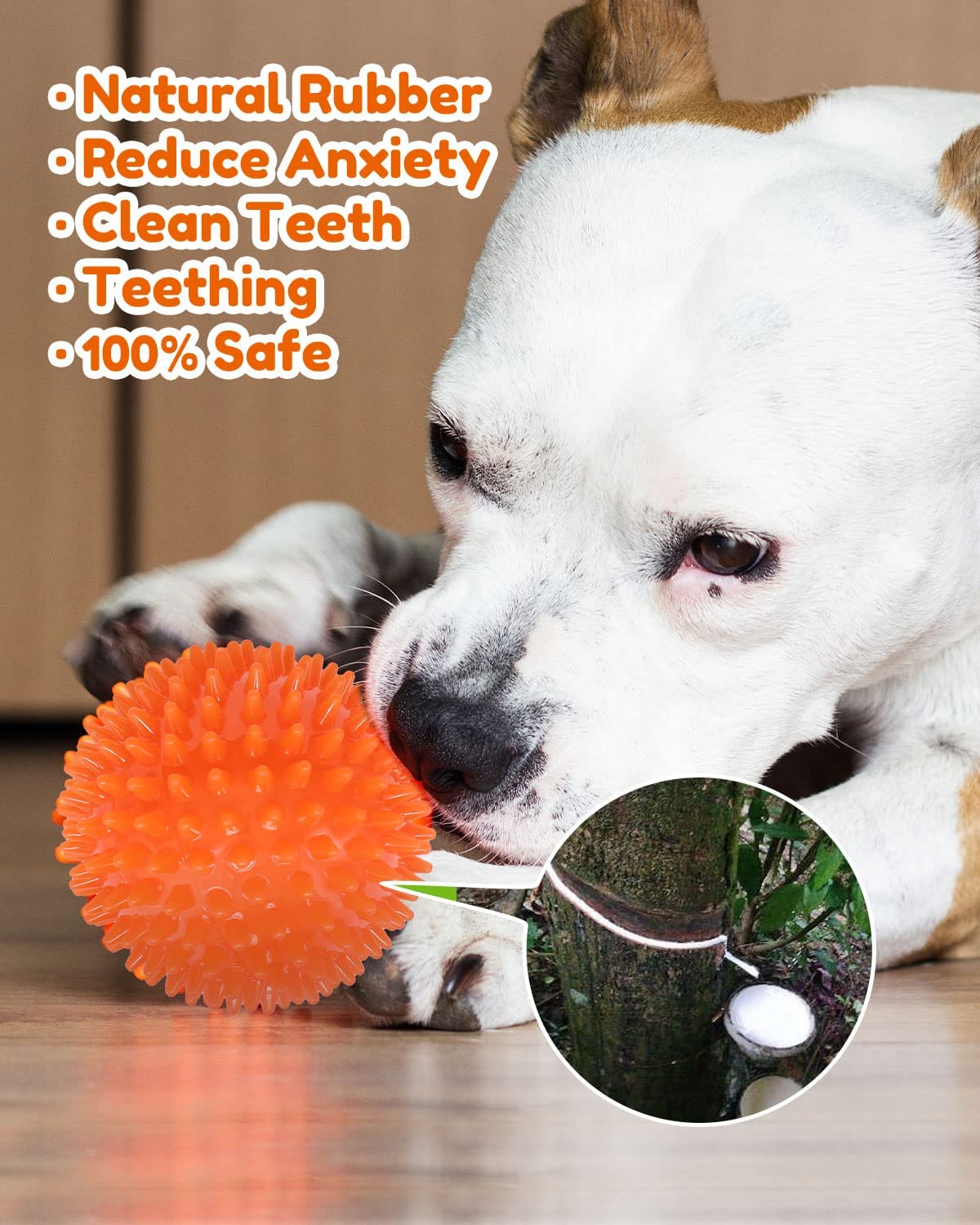 Bargain Mart - 4.5” Heavy Duty Squeaky Dog Balls for Aggressive Chewers Dog