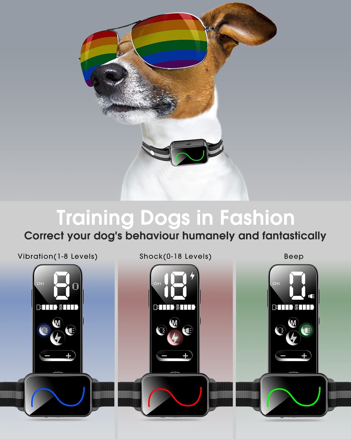 Bargain Mart - Dog Shock Collar Rechargeable Electric Shock Collar with Remote