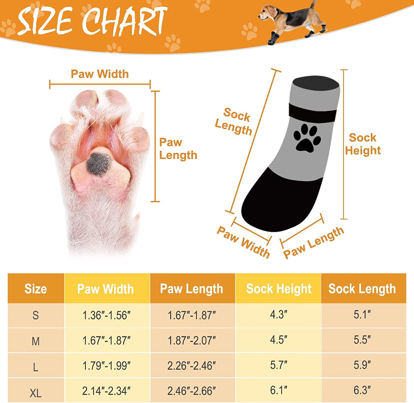 Bargain Mart - Anti Slip Dog Socks - Outdoor Dog Boots Waterproof Dog Shoes Paw Protector with Strap Traction