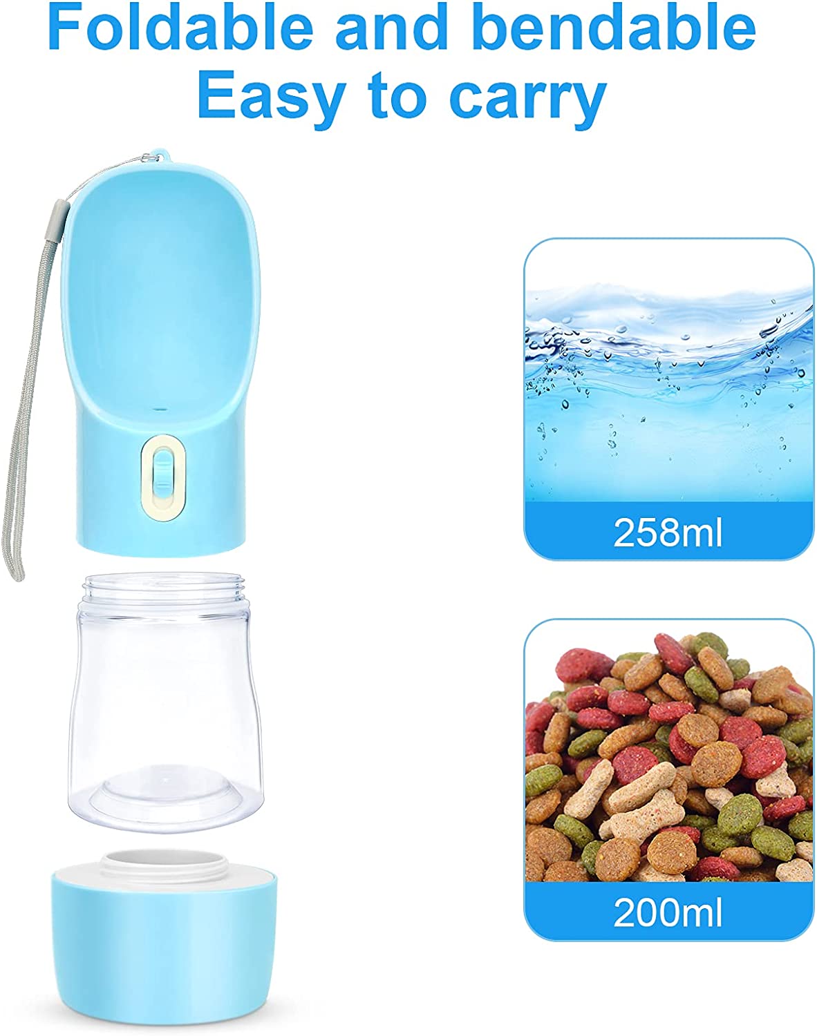 Bargain Mart - Portable Pet Water Bottle Leak Proof Dog Water Dispenser and Food, Lightweight