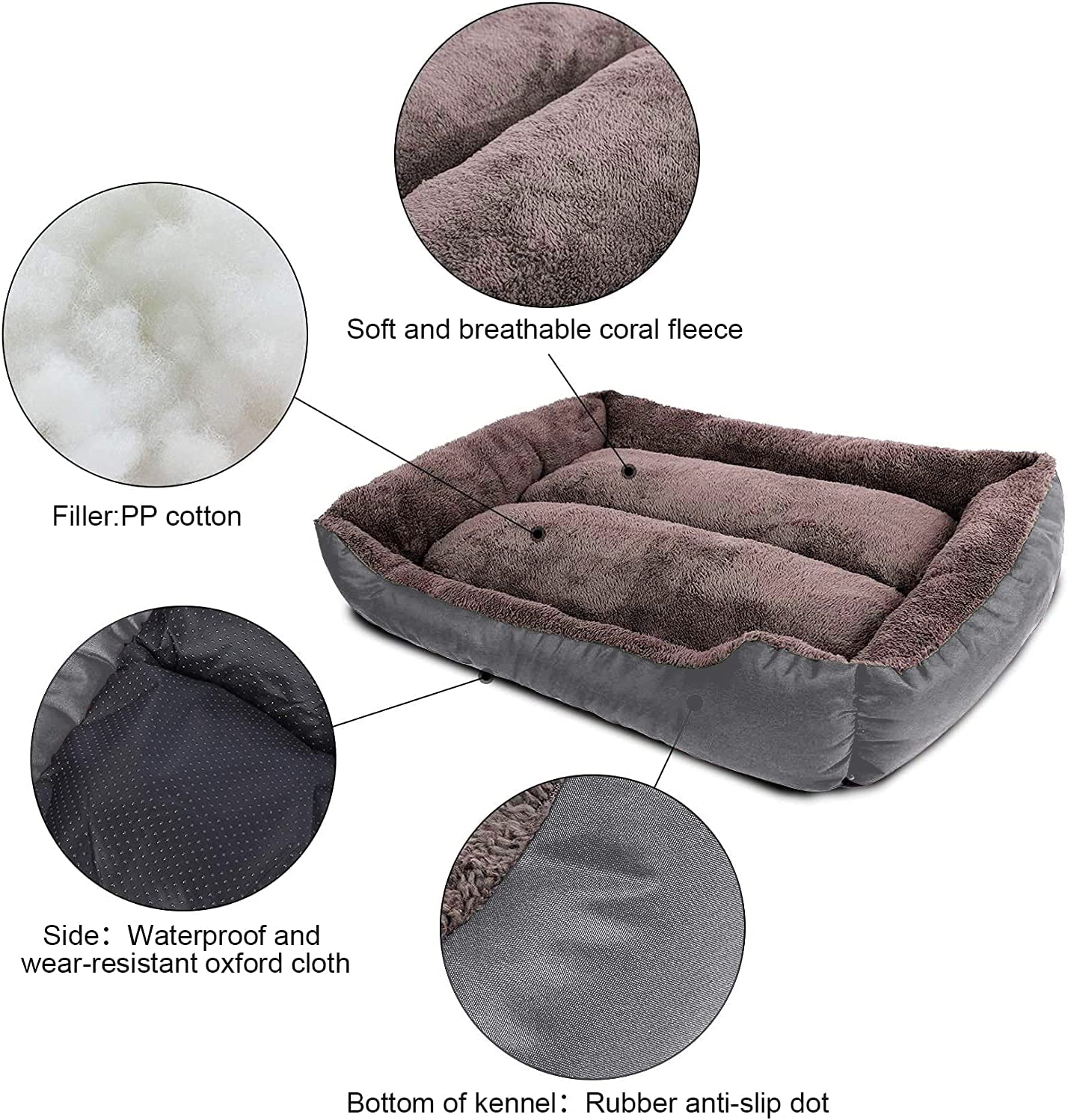 Bargain Mart - Chew Proof Dog Bed Couch Sofa, Breathable Dog Bed Couch for Small Medium Large Dogs Cat