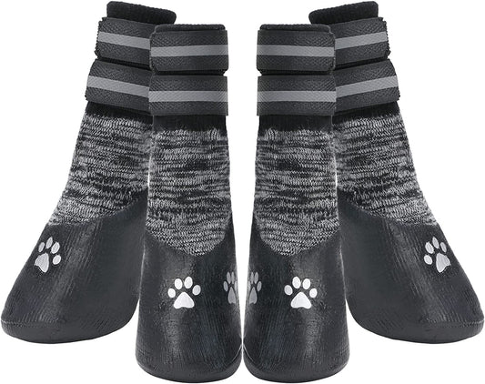 Bargain Mart - Socks for the Dog Anti-Slip Dog Socks with Adjustable Strap for Indoor Hardwood Traction Control