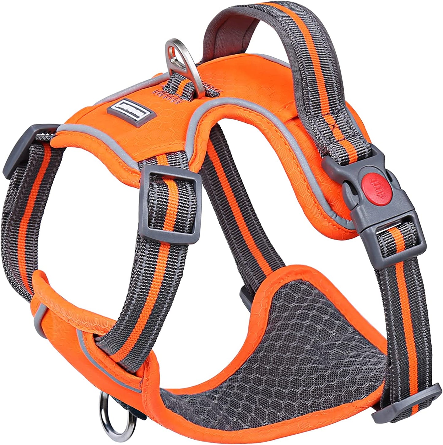 Bargain Mart - Pull Dog Harness, Soft Padded Easy Control Handle Dogs for Walking & Training, Escape Proof Reflective Pets Vest Harnesses with Front Hook