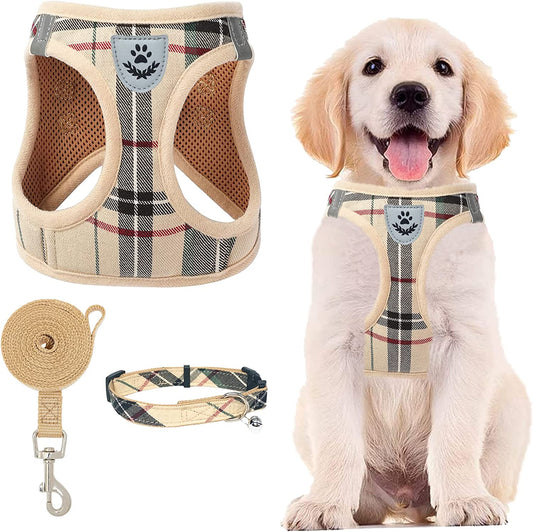 Bargain Mart - Puppy Training Adjustable Pet Harness Collar and Leash Set for Small Dogs Puppy